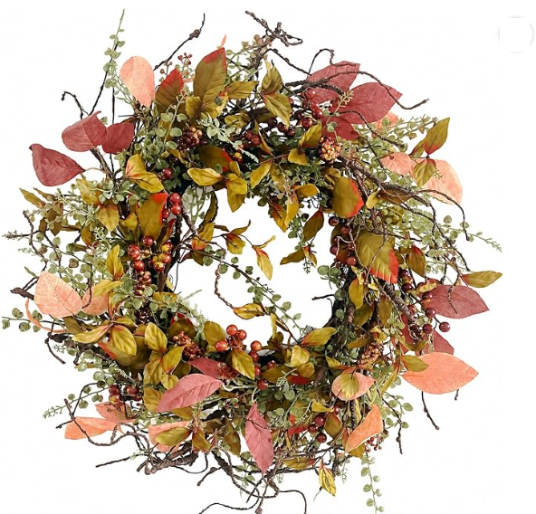 26-Inch Wild Harvest Fall Wreath — Grapevine Decor