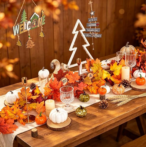 11.8-Ft Maple Leaf Fall Garland — Autumn Decor