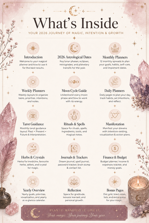 2026 Moon & Astrology Planner | Digital Lunar Calendar & Astrology Guide