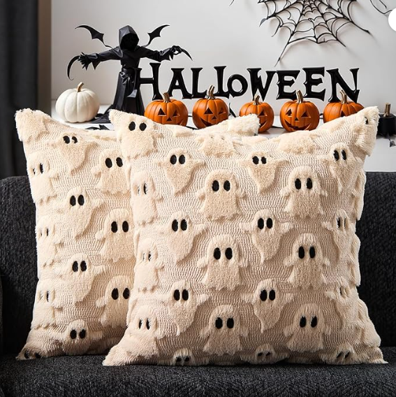 Ghost Halloween Throw Pillow