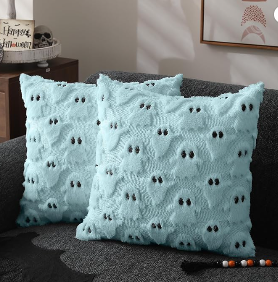 Ghost Halloween Throw Pillow