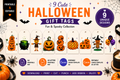 Cute & Spooky White & Orange Halloween Gift Tags – Printable & Editable