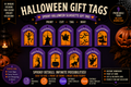 Spooky Halloween Silhouette Gift Tags – Printable & Editable