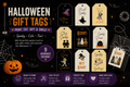 Spooky Black & Beige Halloween Gift Tags – Printable & Editable