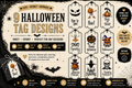 Vintage Halloween Gift Tags – Black & Orange Collection – Printable & Editable