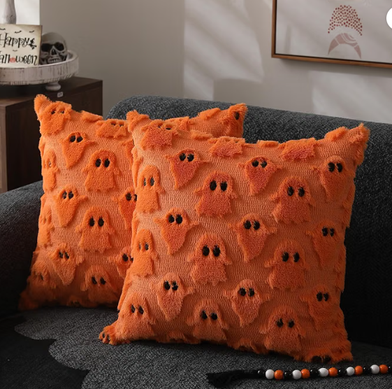 Ghost Halloween Throw Pillow