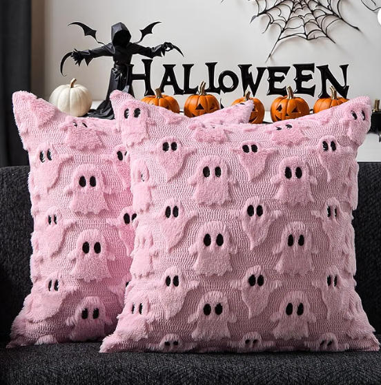Ghost Halloween Throw Pillow