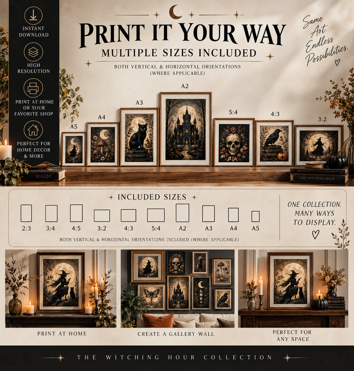 The Witching Hour Collection | 30 Gothic & Witchy Art Prints