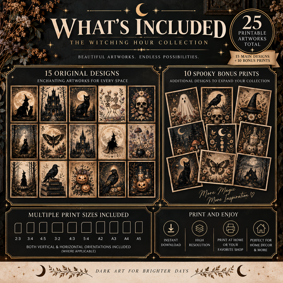 The Witching Hour Collection | 30 Gothic & Witchy Art Prints