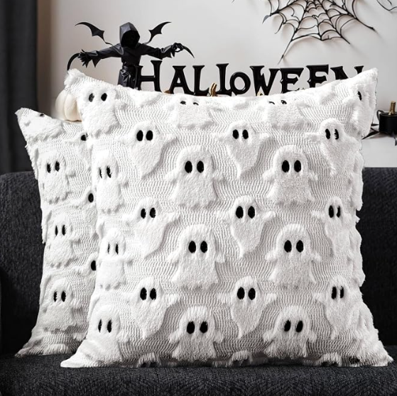 Ghost Halloween Throw Pillow