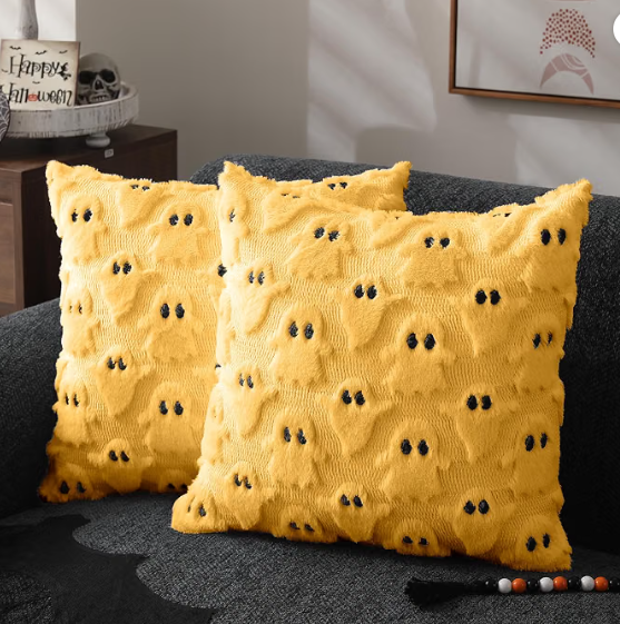 Ghost Halloween Throw Pillow
