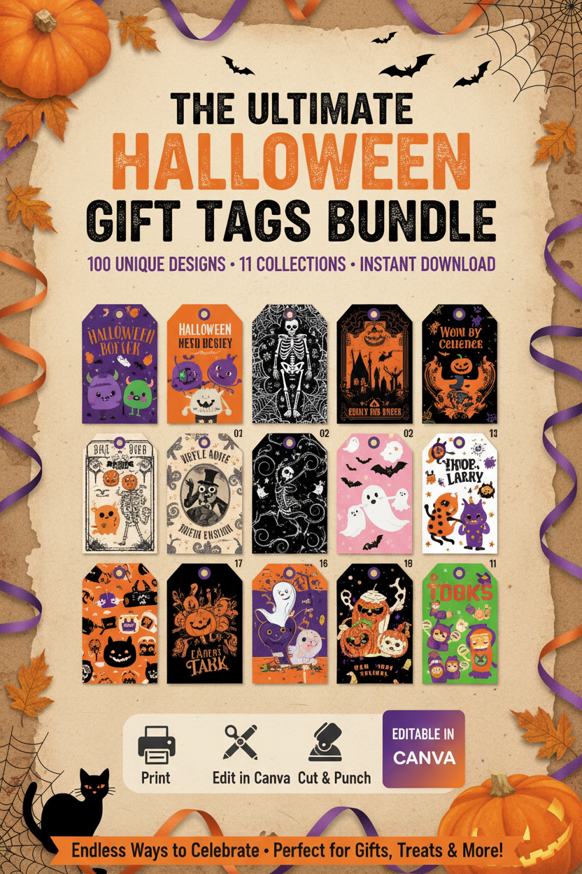 The Ultimate Halloween Gift Tags Bundle — Pinterest Pin